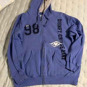 Disney Cruise Line DCL Blue Full Zip Hoodie Size Medium M